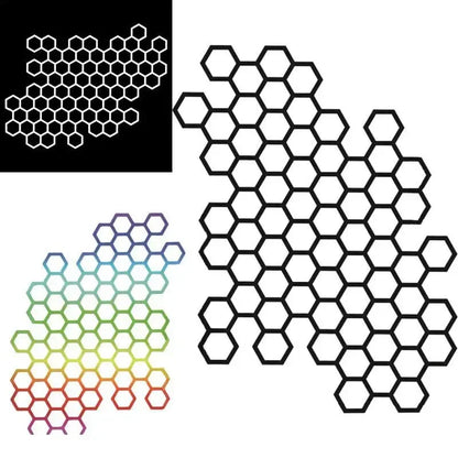 Honeycomb Helmet Decals - Waterproof Motocross Stickers