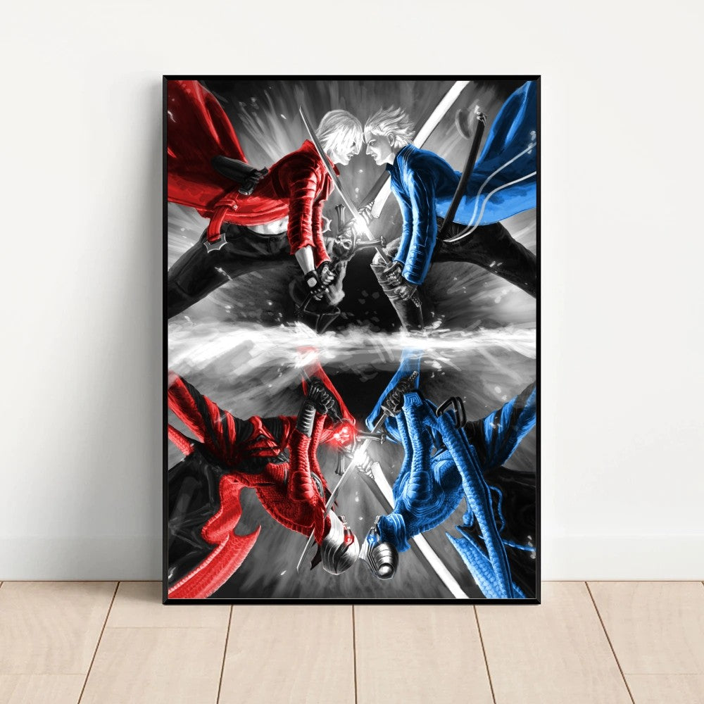 Retro D-Devil Poster Art for Home & Cafés