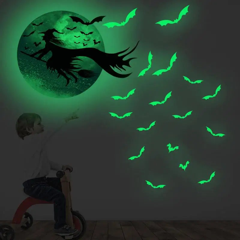 Ghoulish Glow Witch Window Clings