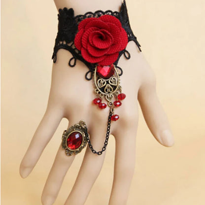 Vampire Lace Wrap Bracelet for Gothic Glam