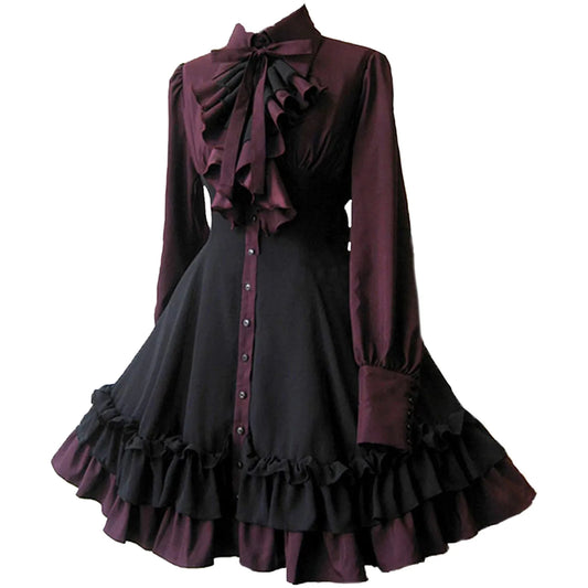 Chic Victorian Bow Collar Lolita Dress