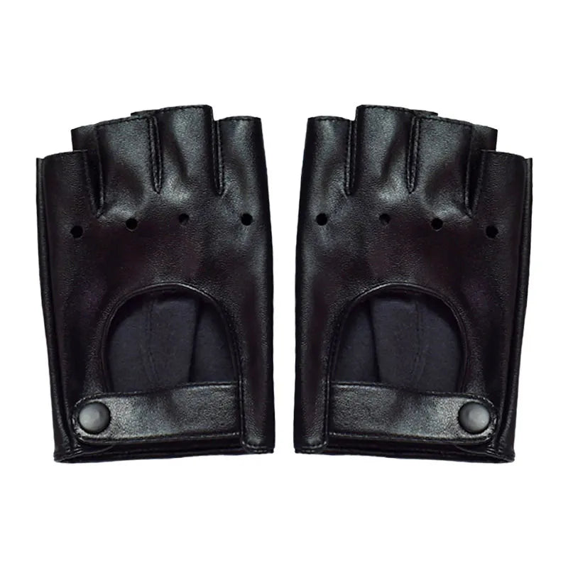 Half Finger hollow out gloves leather