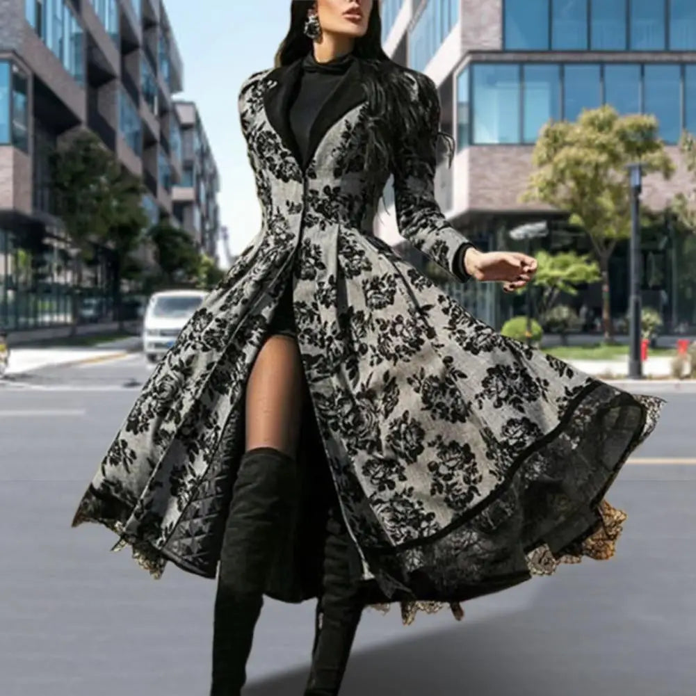 Enchanting Floral Lace A-Line Vintage Dress