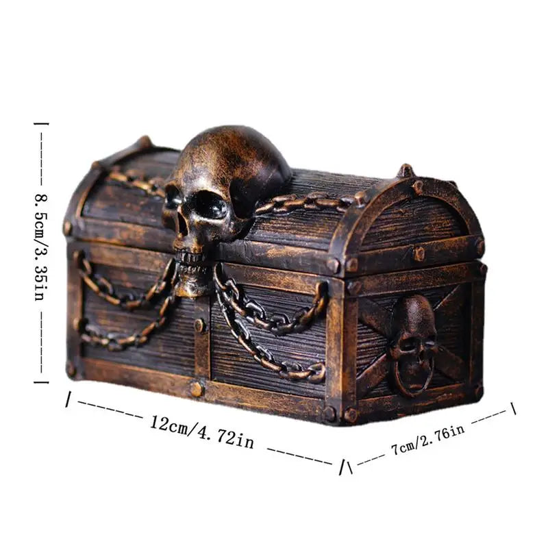 Jewelry Box With Skull & Chains Trinket Collection
