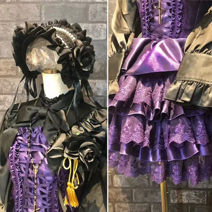 Lace Elegance: Japanese Gothic Lolita Dress