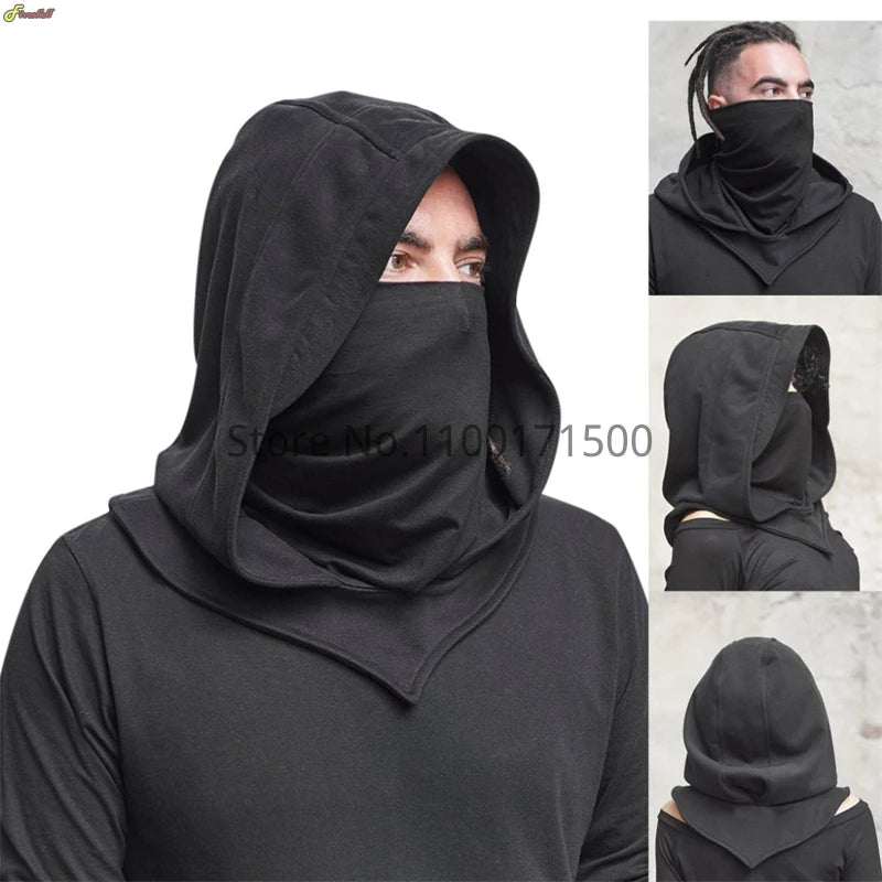 Enigmatic Gothic Cloak & Mask Ensemble