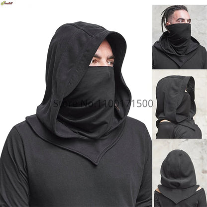 Enigmatic Gothic Cloak & Mask Ensemble
