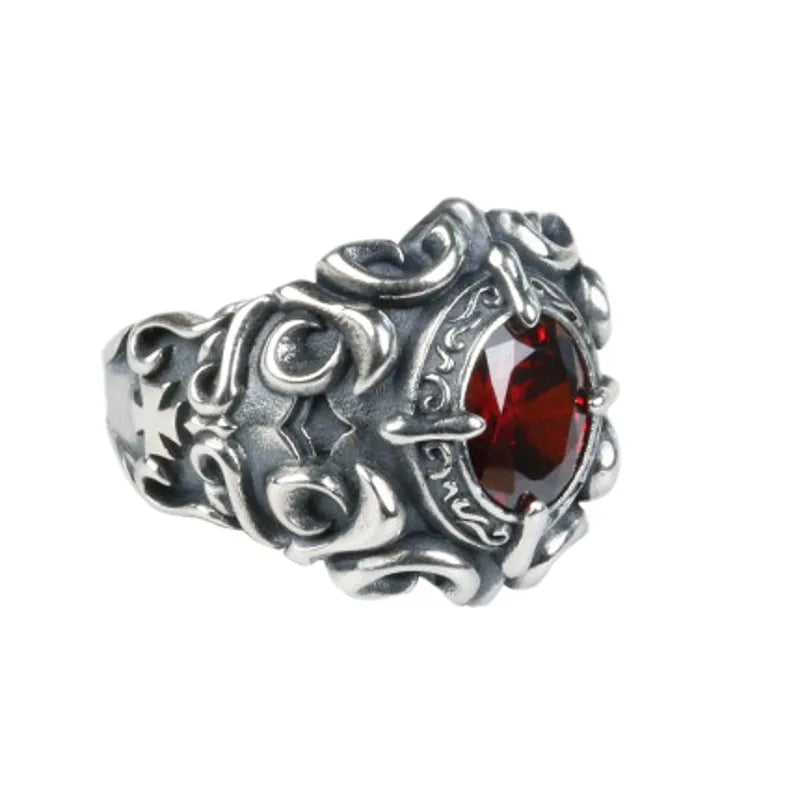 Silver Gothic Red Zircon