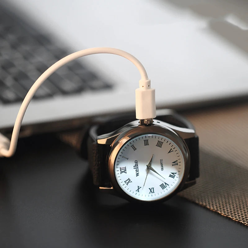 Creative Men's Watch Gold Portable Lighter