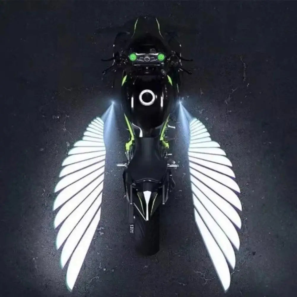 Winged Glow: Motorcycle LED Light Projectors Duo