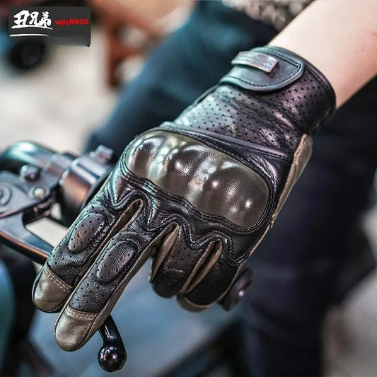 Retro Racer Touchscreen Gloves - Spring & Summer