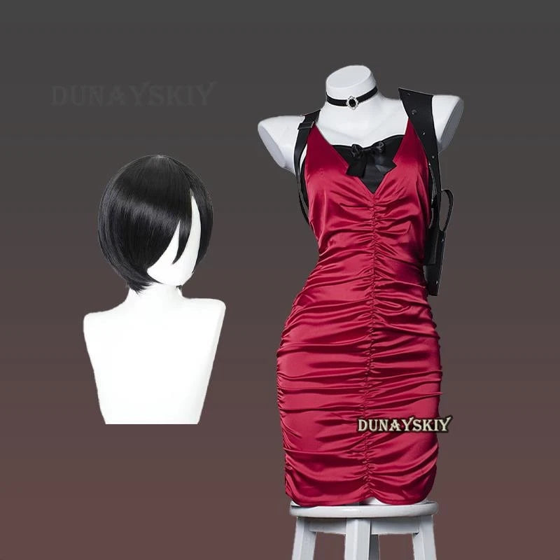 Ada Wong Evil Cheongsam Cosplay Costume Set