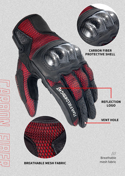 Star Field Knight Carbon Fiber Summer Bike Gloves