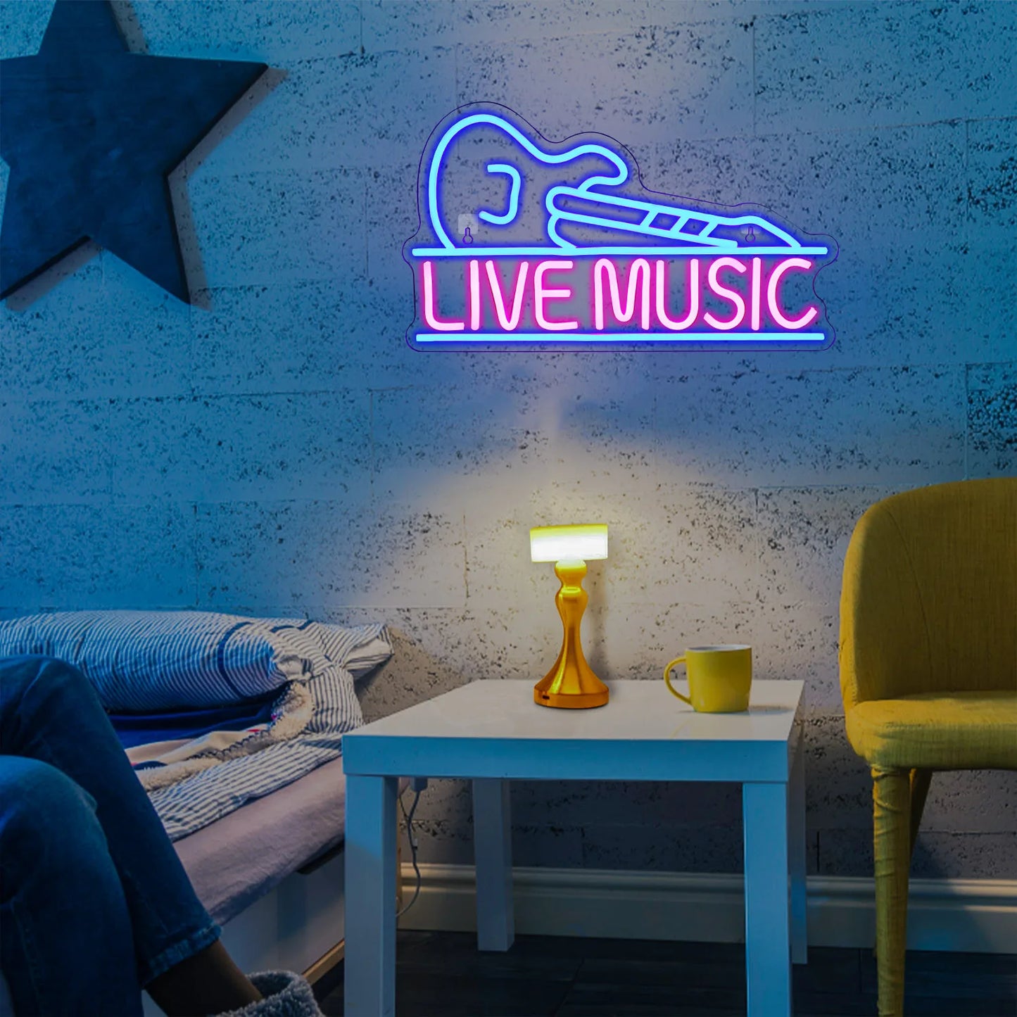 Electric Rock Vibes: LED Neon Art Sign