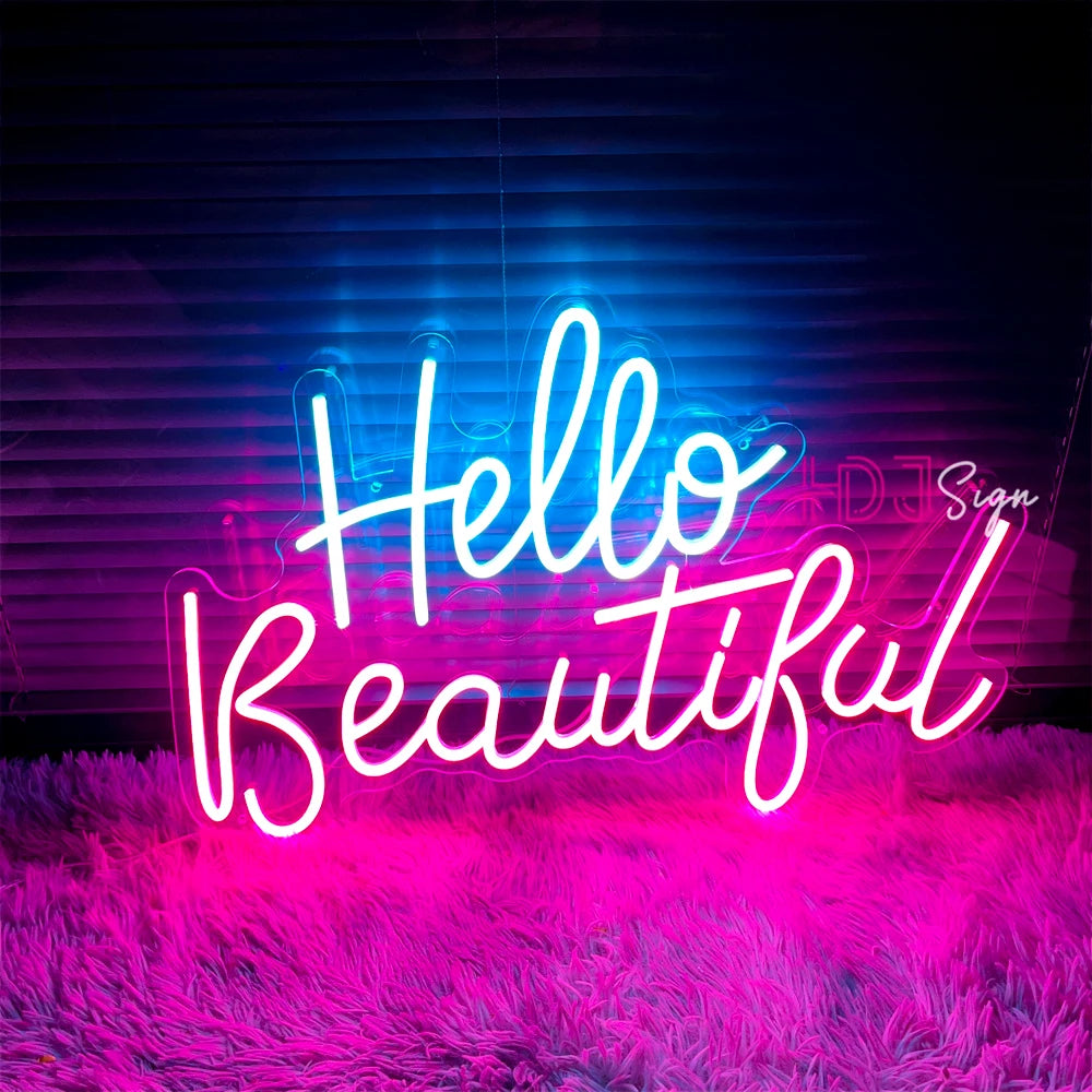 LED Neon Sign Hello Beautiful