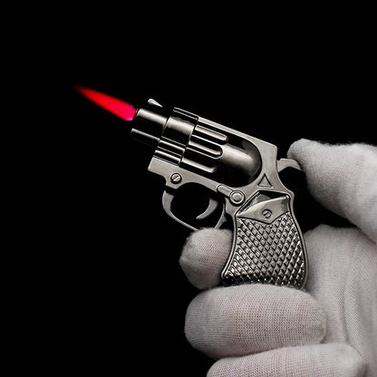 Mini Gun Flame Lighter – Metal, Refillable Butane