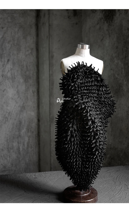 Hedgehog Elegance: 3D Handmade Designer Fabric Bag