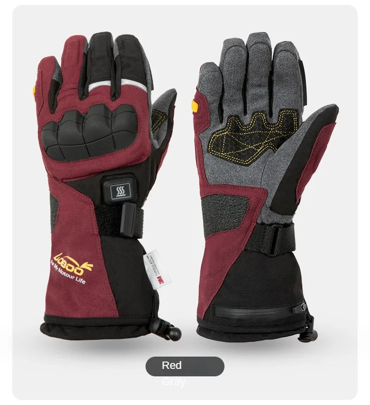 LOBOO Winter Touchscreen Heated Riding Gloves