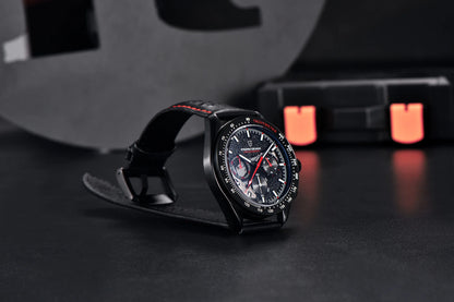 Pagani Moon Black Skeleton Quartz Chrono Watch