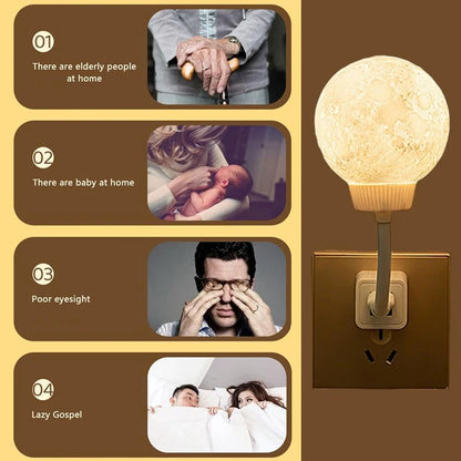 LunaGlow Voice-Controlled Night Light Lamp
