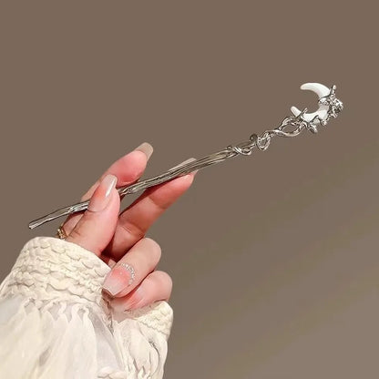 Vintage Moon Tassel Hair Sticks for Elegant Women