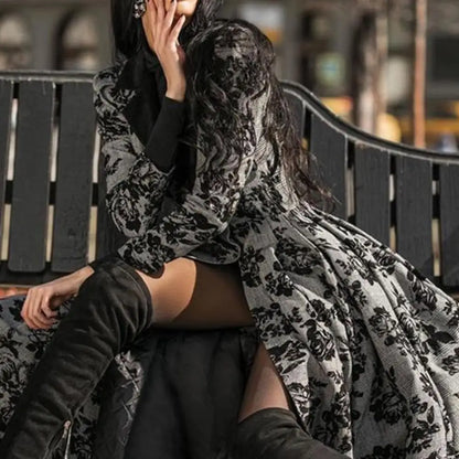 Enchanting Floral Lace A-Line Vintage Dress