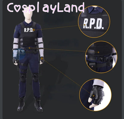 Leon Kennedy Resident 2 Cosplay Costume Set