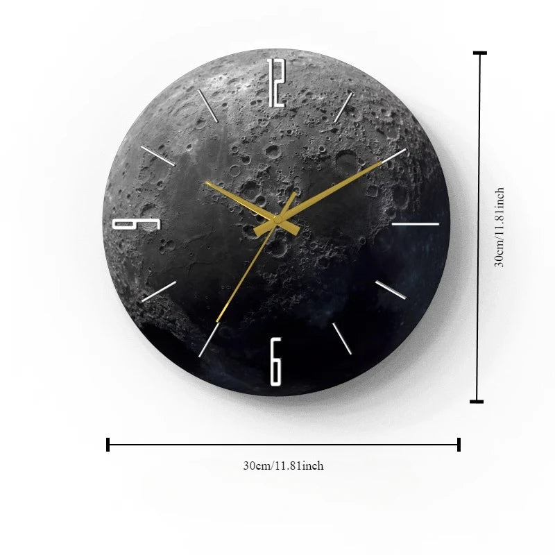 Celestial Sandstone Moon Clock & Light Decor