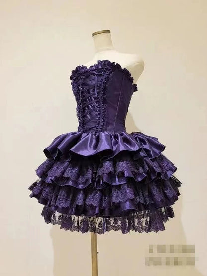 Lace Elegance: Japanese Gothic Lolita Dress