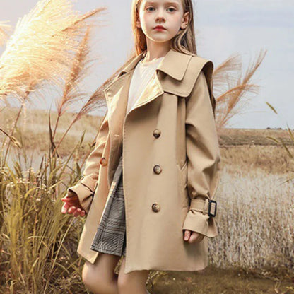 Girls Windbreaker Trench Coat