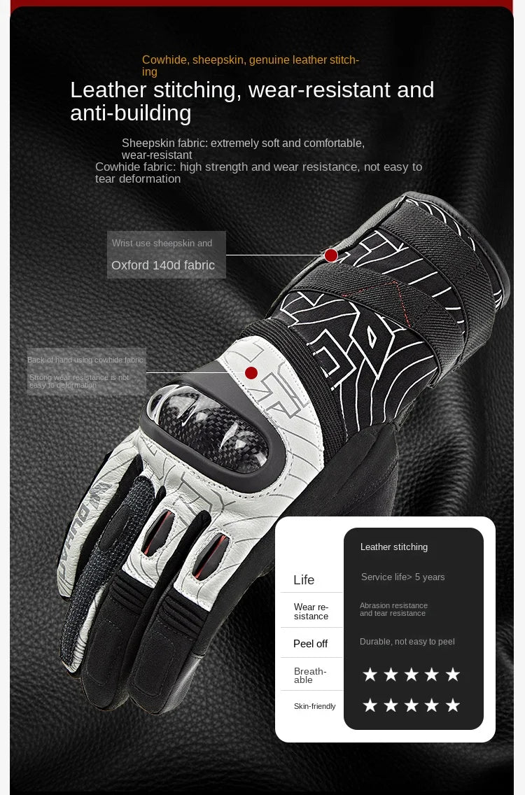 DUHAN W2 All-Weather Motorcycle Gloves Unisex