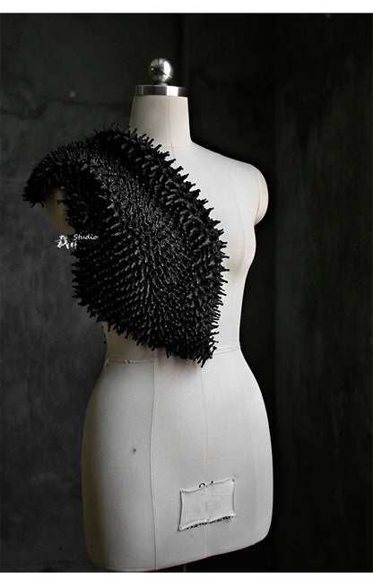 Hedgehog Elegance: 3D Handmade Designer Fabric Bag