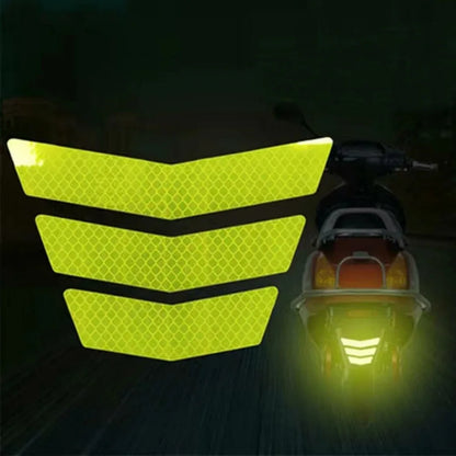 Reflective Trapezoid Motorcycle Warning Stickers