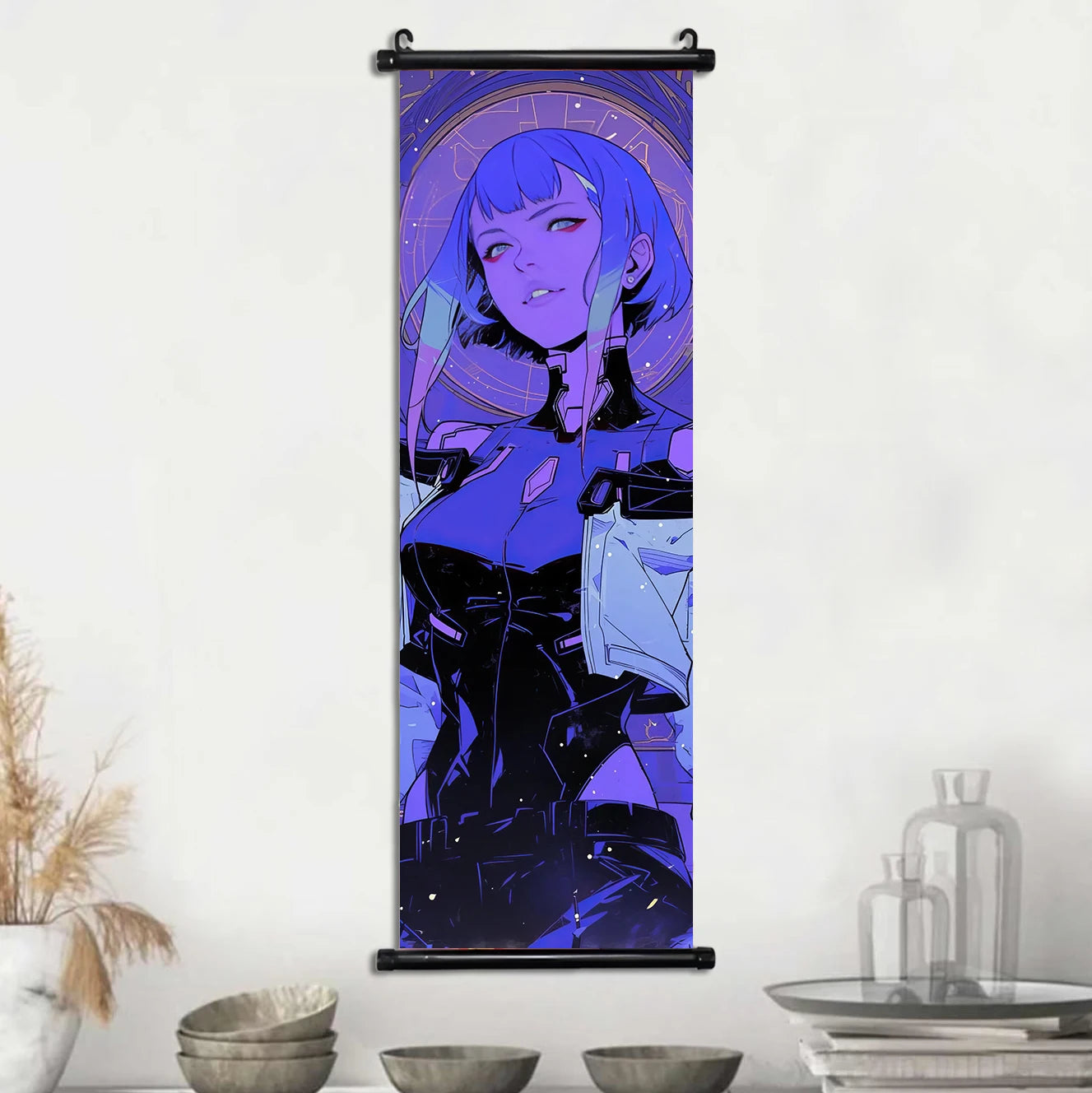 Cyberpunk Rebecca: Vibrant Wall Art