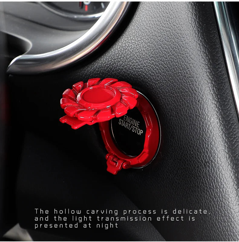 Metal Ignition Button Cover - One Click Start