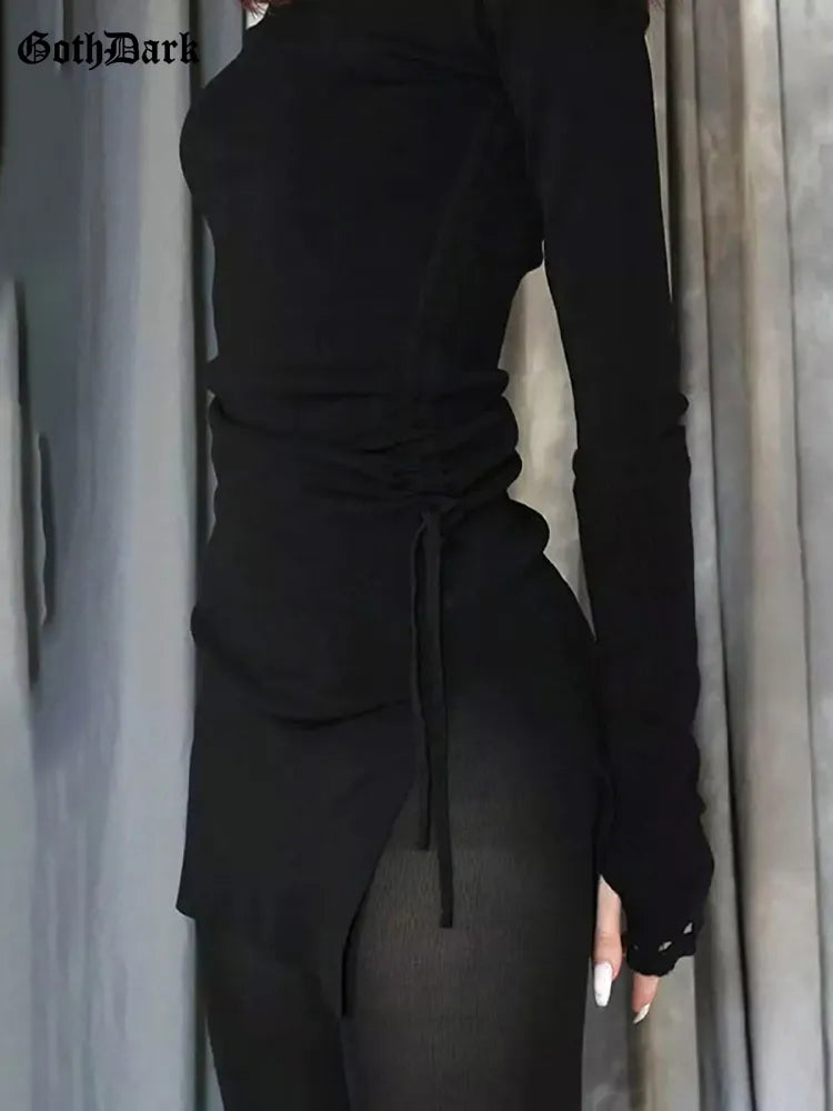 Gothic Drawstring Bodycon