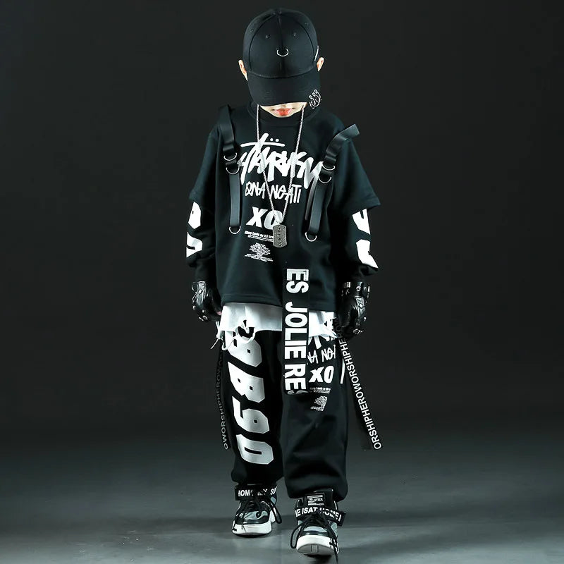 Children Hip Hop Dancer Clothes Boys Girls