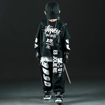 Children Hip Hop Dancer Clothes Boys Girls