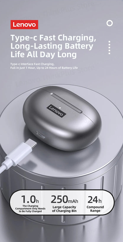 Lenovo LP5 Wireless HiFi Earbuds - Sports, Comfort, and Durability