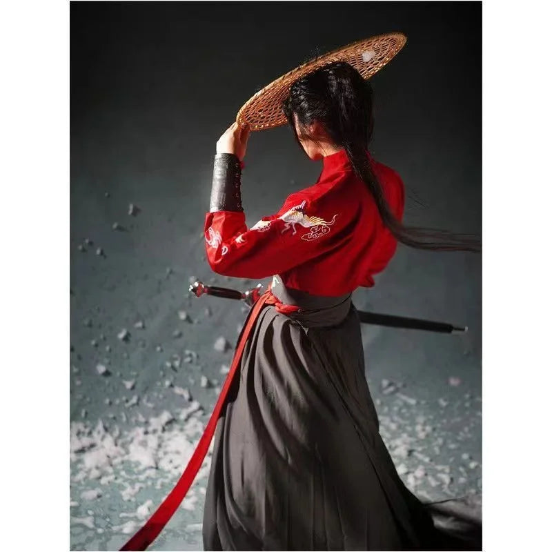 Vintage Knight Hanfu Robe: Cosplay & Dance Attire
