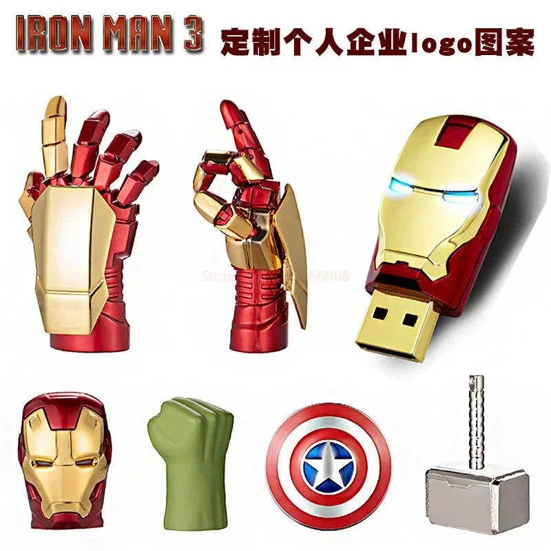 Iron Man High-Speed USB Flash Drive - Multiple Sizes