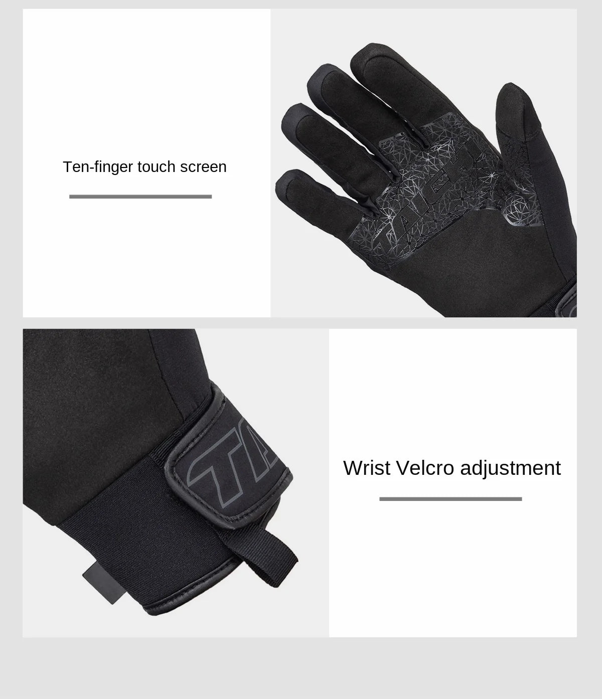 TAICHI Winter Moto Gloves: Waterproof & Touchscreen