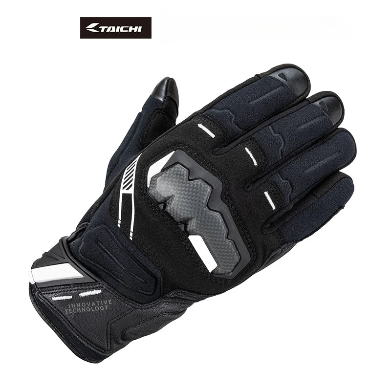 RSTAICHI Men's Retro Touchscreen Motorcycle Gloves