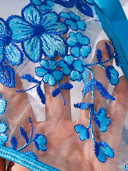 Luxe Floral Satin Lingerie Set
