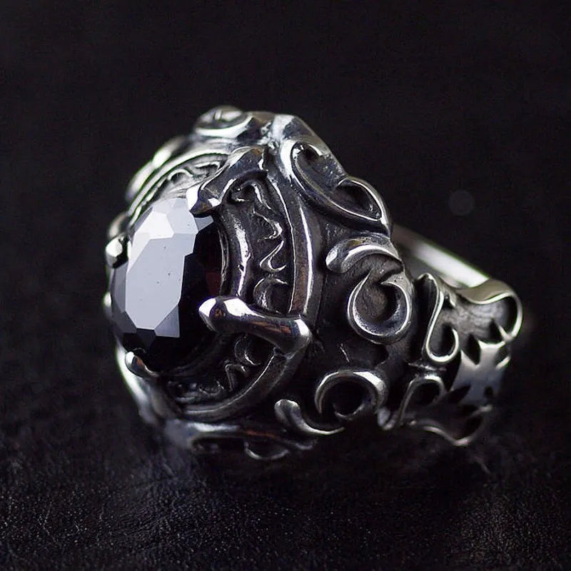 Silver Gothic Red Zircon