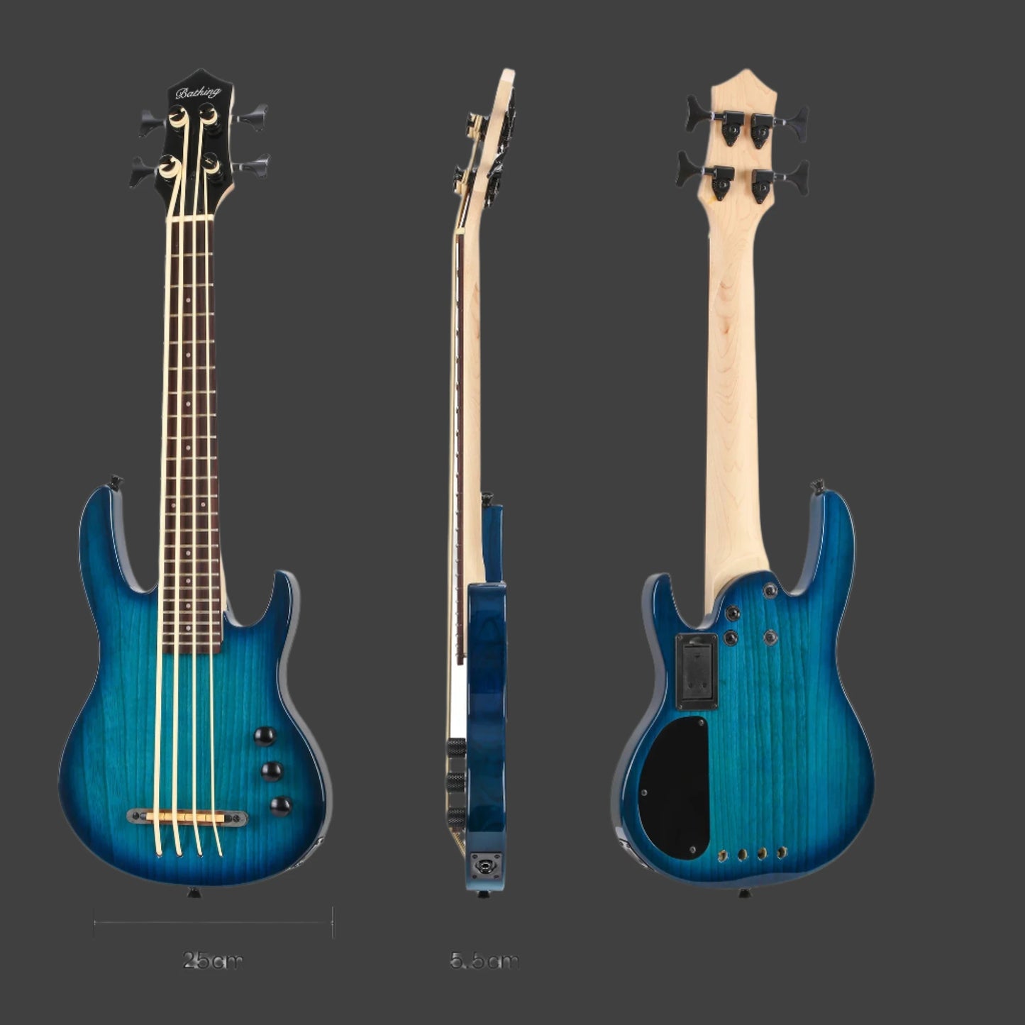 Batking Uku bass Fretted 4 String Electric
