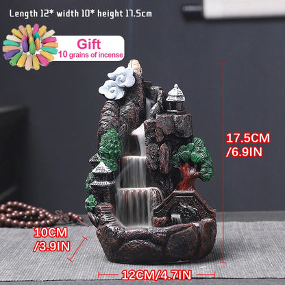 Mountain Cascade Backflow Incense Holder