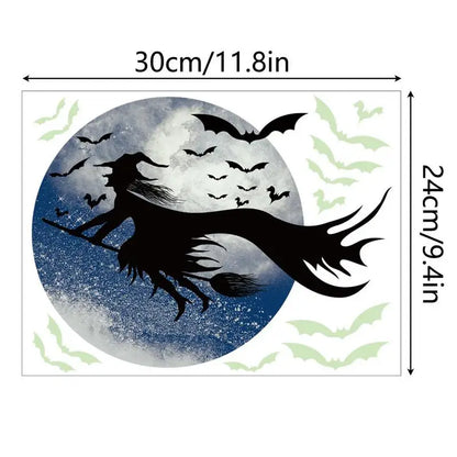 Ghoulish Glow Witch Window Clings