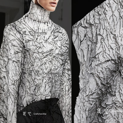 Eco Jacquard Pleat Fabric for Fashion Creations