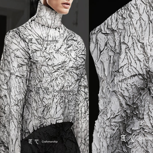 Eco Jacquard Pleat Fabric for Fashion Creations